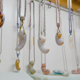 FYN9-040 月山めのう 箸置き5個セット