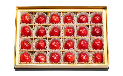 FYN9-926 ≪2026年先行予約≫5月10日母の日 贈答用 山形県産 さくらんぼ 佐藤錦 24粒 化粧箱入 2026年5月上旬から発送 加温 ハウス栽培 果実 果物 くだもの フルーツ 食品 デザート 化粧箱 贈答 ギフト プレゼント母 母の日 感謝 産地直送 山形県 西川町 月山