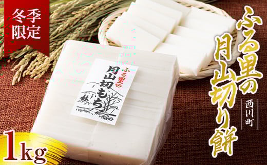 FYN6-004 ≪先行予約≫冬季限定 角餅 ふる里の月山切り餅 1kg 山形県産水稲もち米使用 2025年12月中旬から順次発送 柔らかい やわらかい 滑らか なめらか 白餅 お餅 餅 もち モチ 米 国産 山形県産 冬季 冬 年末 年始 正月 期間限定 山形県 西川町 月山