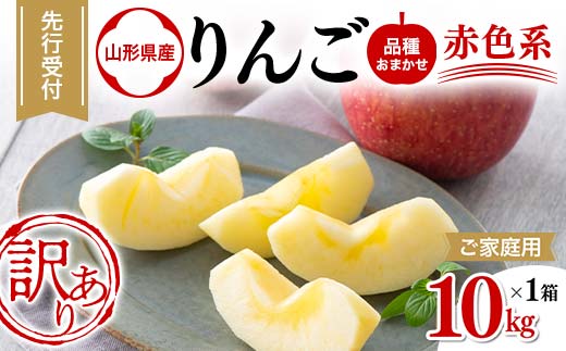 FYN6-406 【農業者支援】ご家庭用 2025年 山形県産 品種おまかせ りんご 赤色系 約10kg 2025年10月上旬から順次発送 果物 くだもの フルーツ 林檎 リンゴ アップル 秋果実 生産者支援 農業者支援 支援品 自宅用 家庭用 訳アリ ワケアリ 山形県 西川町 月山