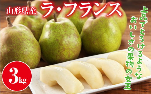 FYN9-944 ≪2026年先行予約≫山形県産 西洋梨 ラ・フランス 3kg 2026年11月上旬から順次発送 洋梨 ラフランス 秋果実 果物 くだもの フルーツ 自宅用 家庭用 産地直送 山形県 西川町 月山