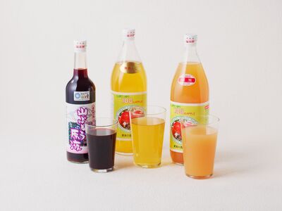 大江の恵　山ぶどう原液500ml紅玉・ふじ1Lジュースセット