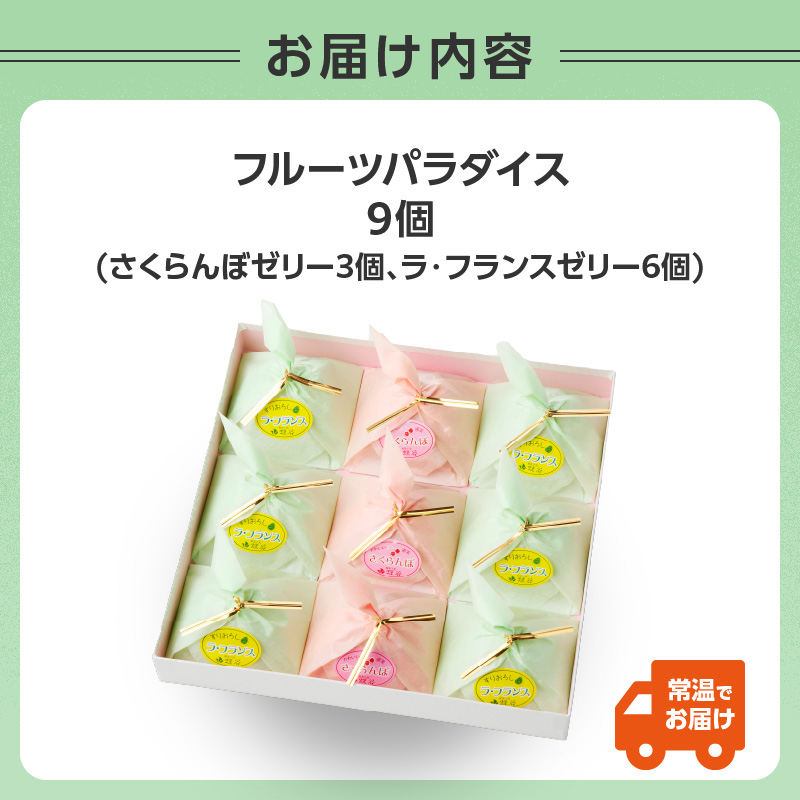 御菓子処蝶谷　フルーツパラダイス　9ヶ入・化粧箱