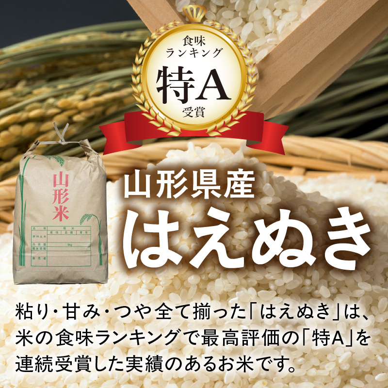 山形県産 はえぬき 10kg(5kg×2袋)【2025年度産米】