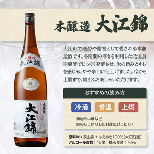 日本酒 大江錦本醸造2升
