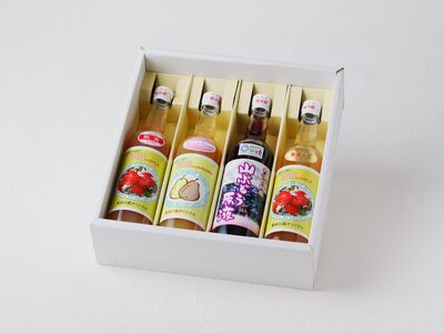 大江の恵 果実の森4種ジュース(各500ml山ブドウ・ラフランス・フジ紅玉）