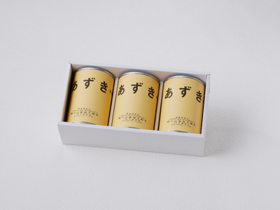 無糖 無添加 国産あずき水煮380g×3