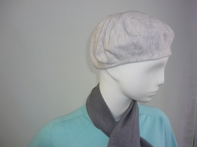 魔法のベレー帽アラシャンカシミヤ100%【グレー】