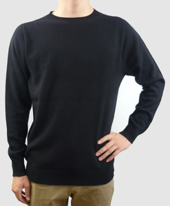 カシミヤメンズセーターエポーレット　Mサイズ（ブラック）