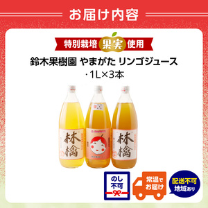 やまがた リンゴジュース1L×3本
