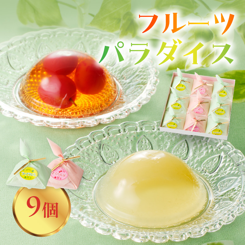 御菓子処蝶谷　フルーツパラダイス　9ヶ入・化粧箱