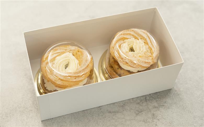 来迎寺在来種そば粉＆韃靼そば｜うろこやのし梅のパリブレスト 2個 rh-swpbx2 パリブレスト 2個入