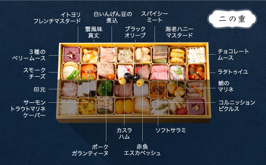 【12月30日配送】おせち 洋風 和風 冷凍 恵比寿 レストランヒロミチ監修 和洋おせち 長角二段重 極み  約4~5人前 ロブスター あわび テリーヌ等 65品 冷凍 先行予約 年内配送 オードブル 支援 rh-ockmc 【冷凍】全国配送