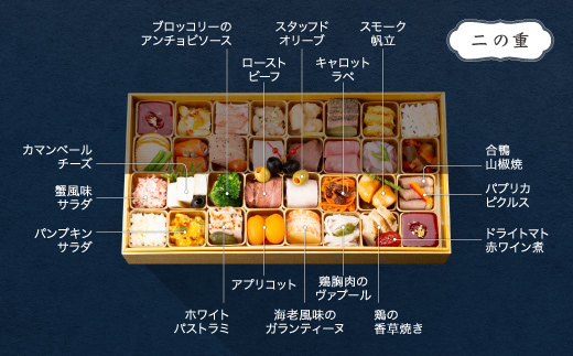 【12月30日配送】おせち 洋風 和風 冷凍 恵比寿 レストランヒロミチ監修 和洋おせち 長角二段重 極み  約4~5人前 ロブスター あわび テリーヌ等 65品 冷凍 先行予約 年内配送 オードブル 支援 rh-ockmc 【冷凍】全国配送