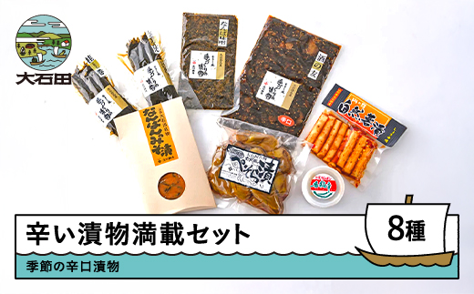 辛い漬物満載 辛・辛セット（8種類程度） is-tukex8 辛・辛セット