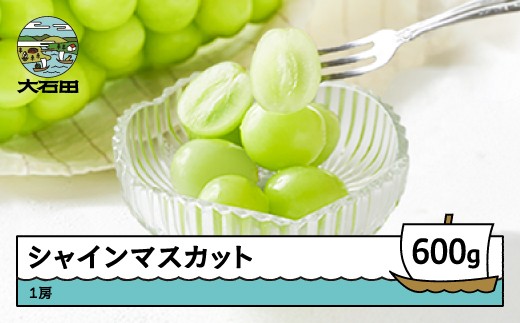 【先行予約】 ぶどう シャインマスカット 秀品 600g 1房 フルーツ 果物 令和8年産 2026年産 山形県産 ns-busmx600 600g（1房）