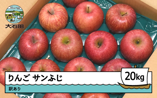 りんご サンふじ 訳あり 約20kg 2025年産 令和7年産 果物 フルーツ 山形県 ry-risfw20000 サンふじ 訳あり 約20kg（60玉~88玉前後）