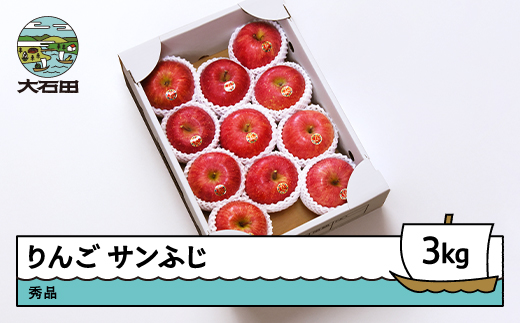 りんご サンふじ 秀品 約3kg 2025年産 令和7年産 果物 フルーツ 山形県 ry-risfx3000 サンふじ 秀品 約3kg（9玉~11玉前後）
