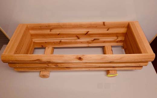 金山杉 プランターカバー（白木） 木製 花壇 ガーデニング 屋外 庭 ウッド  F4B-0577