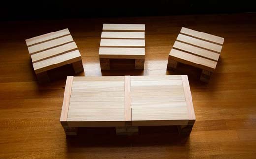 金山杉 積み木 200本セット 雑貨 おもちゃ  F4B-0581