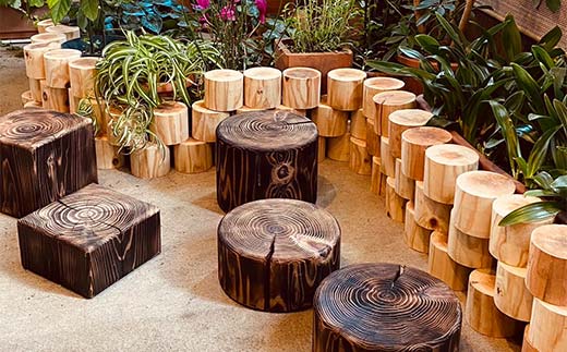 金山杉 マルブロック ガーデニング 木製 ウッド 庭  F4B-0580