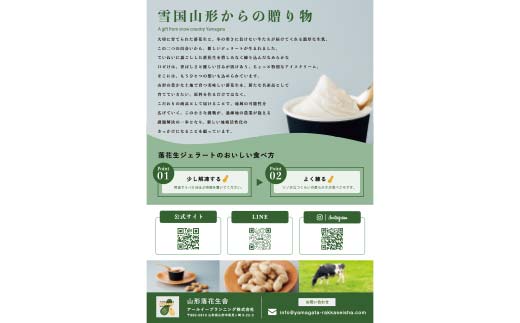 金山町産落花生ジェラート 6個入り ジェラート ビーナッツ デザート スイーツ 菓子 食品 F4B-0619