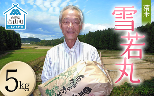 ＜先行予約＞令和8年産【精米】雪若丸5kg（マイスター監修） 米 お米 白米 ご飯 ブランド米 山形 金山町 F4B-0769