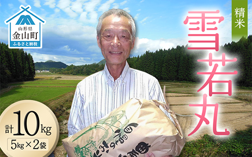 ＜先行予約＞令和8年産【精米】雪若丸10kg（5kg×2）（マイスター監修） 米 お米 白米 ご飯 ブランド米 山形 金山町 F4B-0770