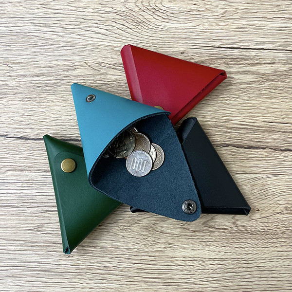 本革三角コインケース4色セット 4色セット