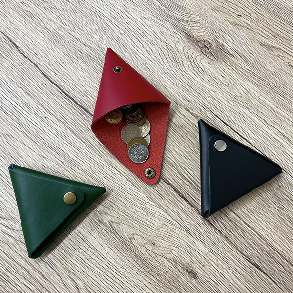 本革三角コインケース3色セット 3色セット	