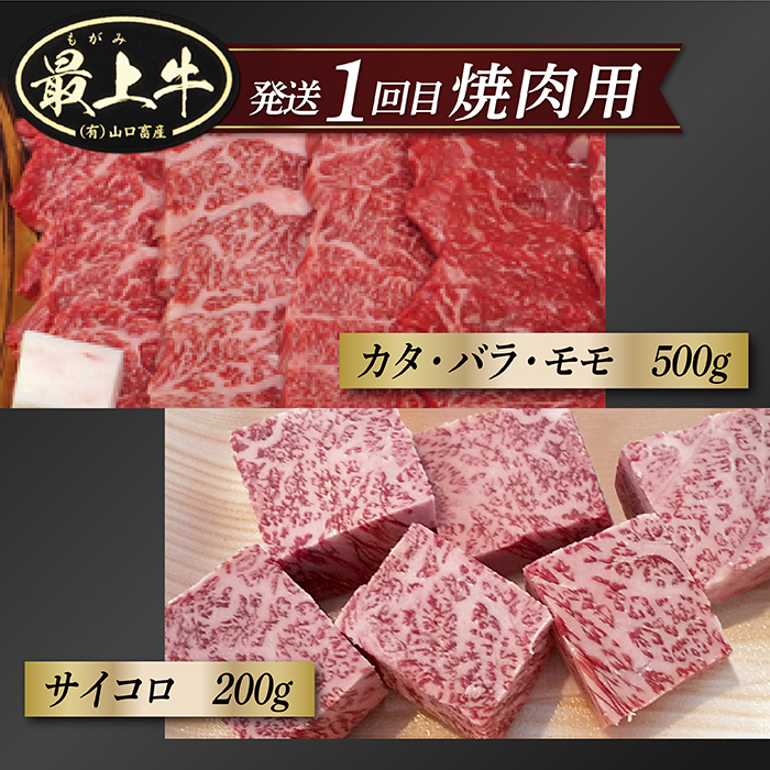 【冷凍】【3回配送で全5種】特選最上牛3回定期便 【冷凍】【3回配送で全5種】特選最上牛3回定期便