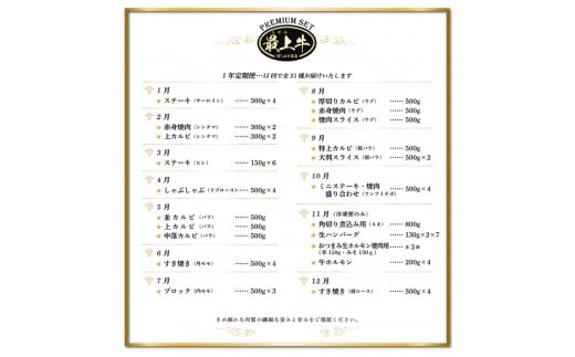 【冷凍】【12回発送で全21種】特選最上牛1年定期便 【冷凍】【12回発送で全21種】特選最上牛1年定期便