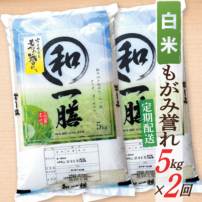 【定期便】【白米】 令和7年産 もがみ誉れ 5kg (5kg×1) 2回配送