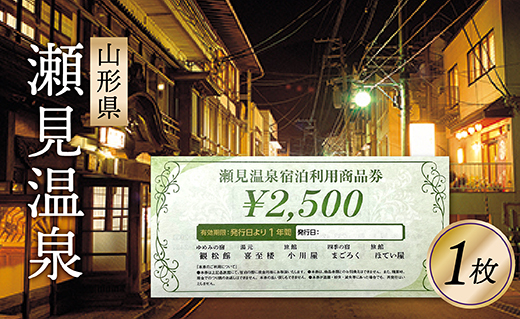 瀬見温泉利用券×１枚