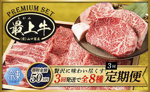 【冷凍】【3回配送で全8種】特選最上牛3回定期便 【冷凍】【3回配送で全8種】特選最上牛3回定期便