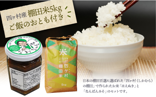 四ヶ村産棚田米5㎏ご飯のおとも付き