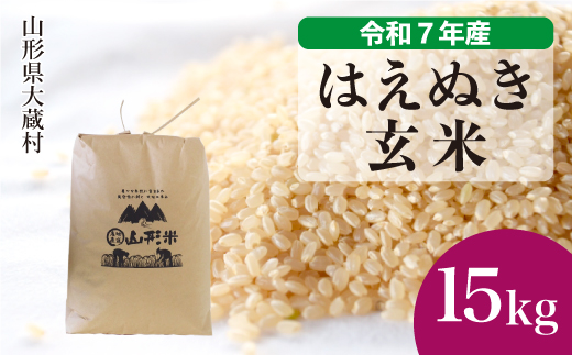 ＜令和7年産米＞ はえぬき 【玄米】 15kg （15kg×1袋） 配送時期指定できます！ 申込完了後約2週間で順次配送