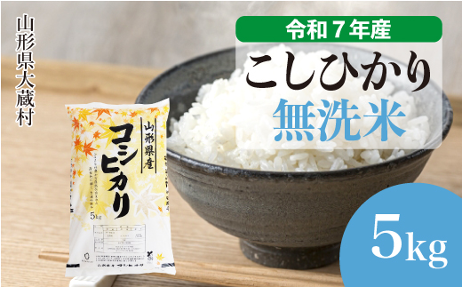＜令和7年産米＞ こしひかり 【無洗米】 5kg （5kg×1袋） 配送時期指定できます！ 申込完了後約2週間で順次配送
