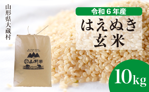 [令和6年産米] 山形県産 はえぬき [玄米] 10kg (10kg×1袋) 配送時期指定できます!