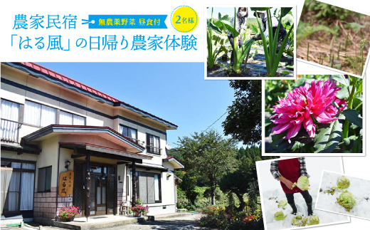 農家民宿「はる風」の日帰り農家体験（2名様昼食付）