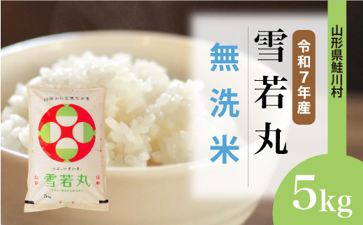 ＜令和7年産米＞ 山形県産 雪若丸 【無洗米】 5kg （5kg×1袋） 配送時期指定できます！ 申込完了後約2週間程度で順次配送