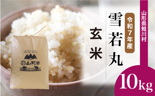 ＜令和7年産米＞ 山形県産 雪若丸 【玄米】 10kg （10kg×1袋） 配送時期指定できます！ 申込完了後約2週間程度で順次配送