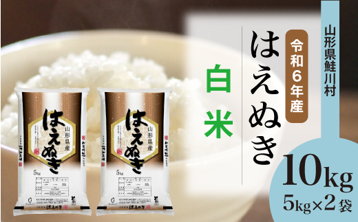 [令和6年産米] 山形県産 はえぬき [白米] 10kg (5kg×2袋) 配送時期指定できます!