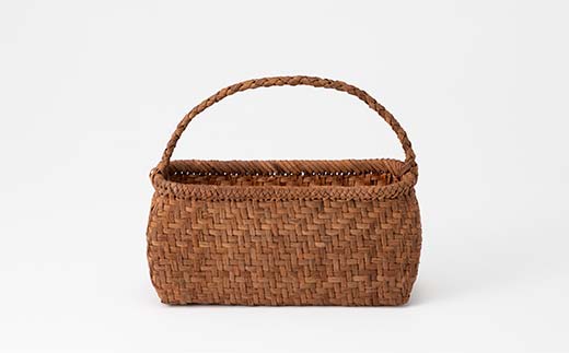 山葡萄かごバック網代編み ワンハンドル F7W-0223