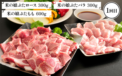 【戸沢村×金山町 共通返礼品】＜定期便＞ 最上のお肉 焼き肉定期便 2回（戸澤豚・米の娘ぶた）豚肉  FAE-0026