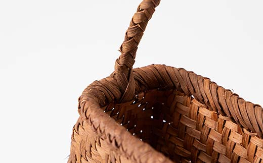 山葡萄かごバック網代編み ワンハンドル F7W-0223