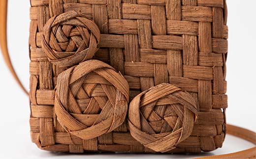 山葡萄かごバック網代編み ミニショルダーバッグ F7W-0222