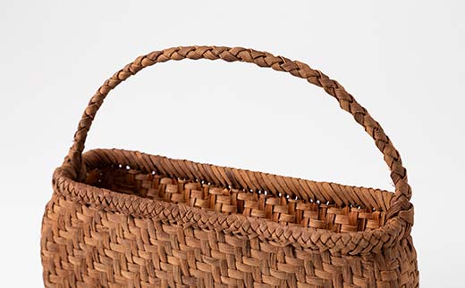 山葡萄かごバック網代編み ワンハンドル F7W-0223