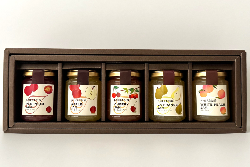 フルーツ ジャム 5本 セット [たかはた果樹園 山形県 高畠町 tk06ays650024] フルーツ くだもの 赤すもも 白桃 りんご さくらんぼ ラ・フランス 食べ比べ