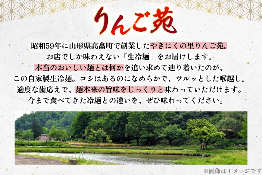 冷麺 りんご苑の冷麺 スープ付 10食 2箱 セット 計20食 [りんご苑 山形県 高畠町 tk06ays660001] スープ 自家製 生麺 時短 簡単 手軽 冷凍
